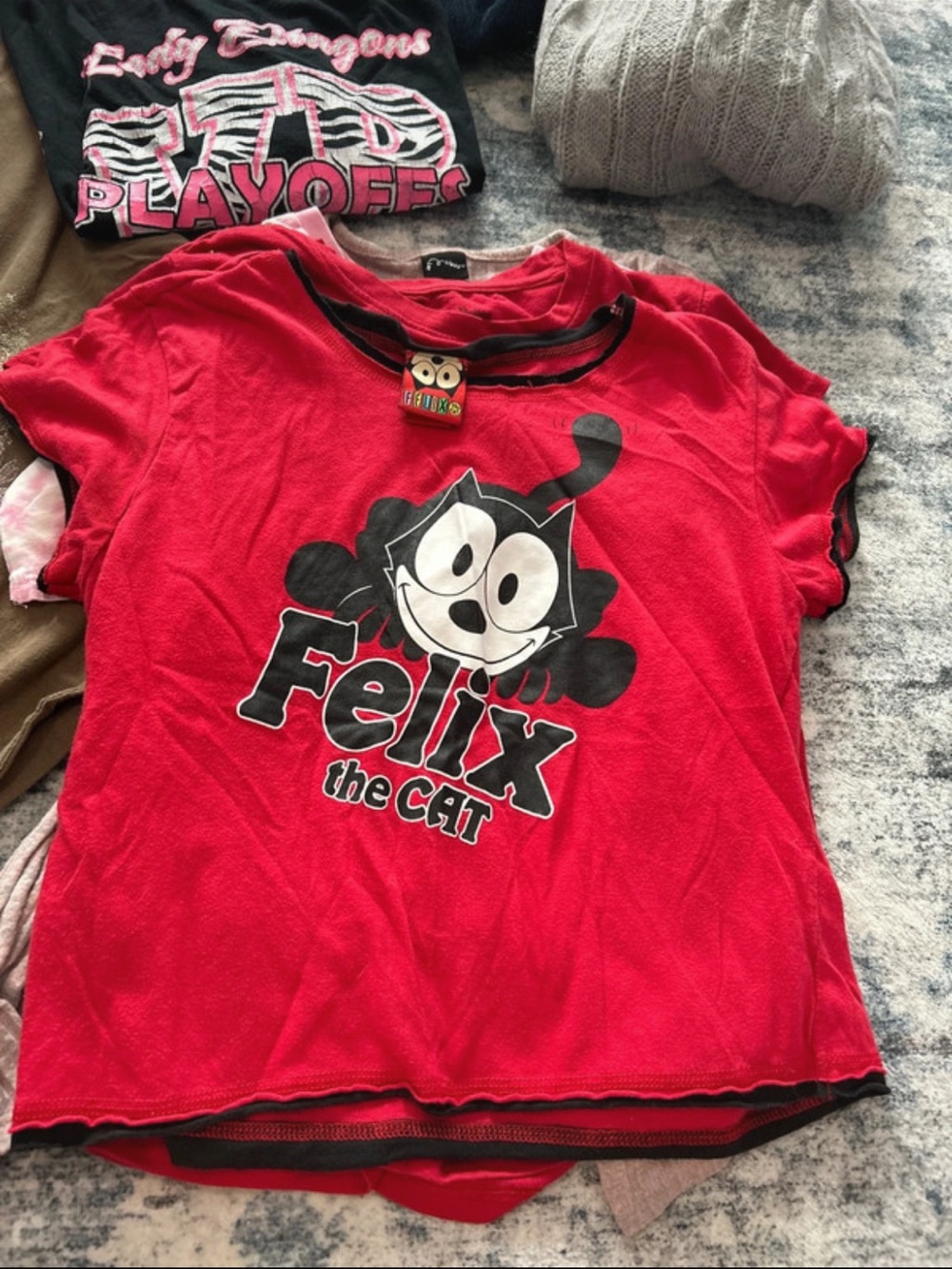 Felix the Cat Red Short Sleeve Graphic Tee